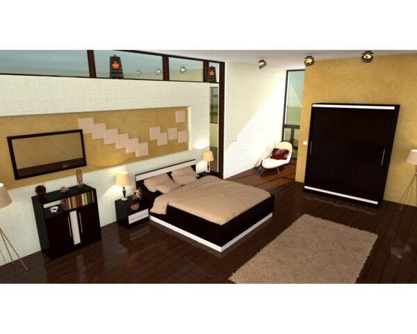 Dormitor VERONA Wenge/Vanilie 160x200